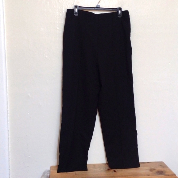 Talbots Vintage Black 100% Wool High Waist Slim Ankle Lined Trousers Size 10 - Picture 3 of 12